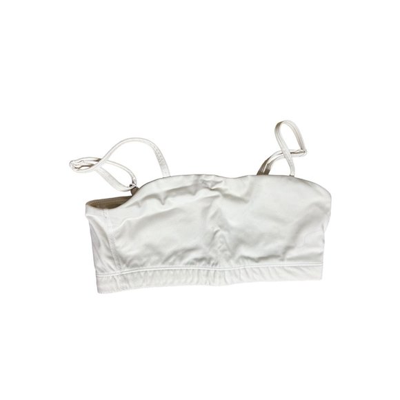 Ajoxx Womens White Bandeau Small Sports Bras Bralette Adjustable Straps - Picture 2 of 3